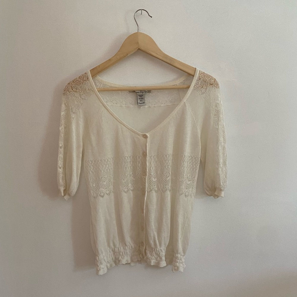 American Rag Cie Delicate Lace Cardigan